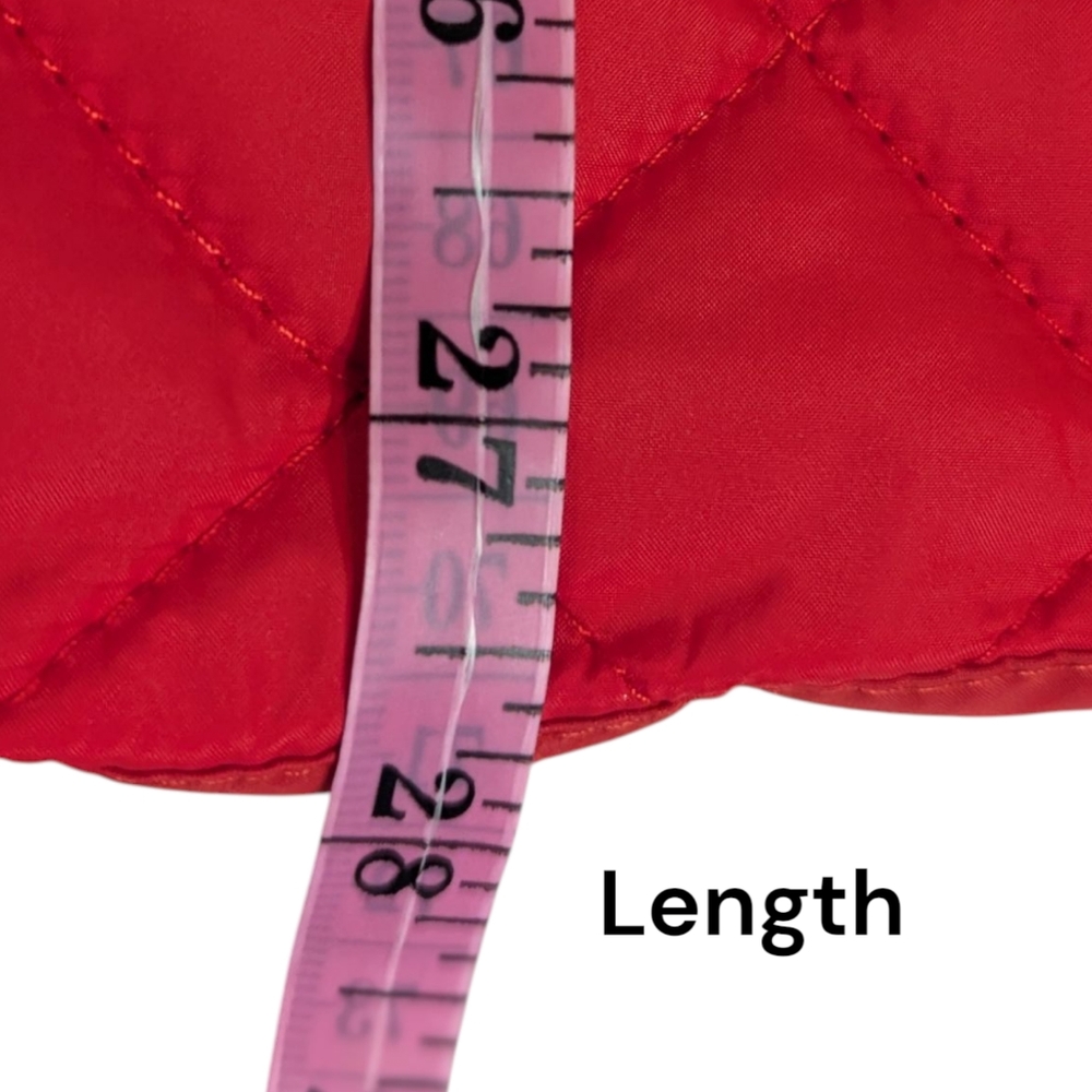 Anne Klein  | Women's Quilted Jacket Coat | Red | Medium - Picture 10 of 12
